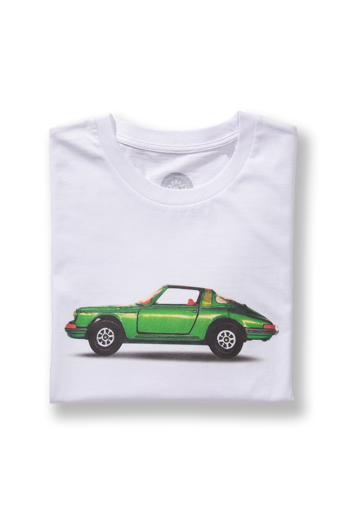 T-Shirt White Motif Porsche 911 Targa Green