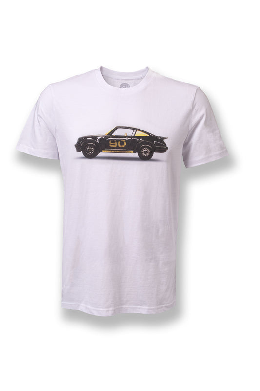 T-Shirt Weiß Motiv Porsche 930 Turbo Schwarz